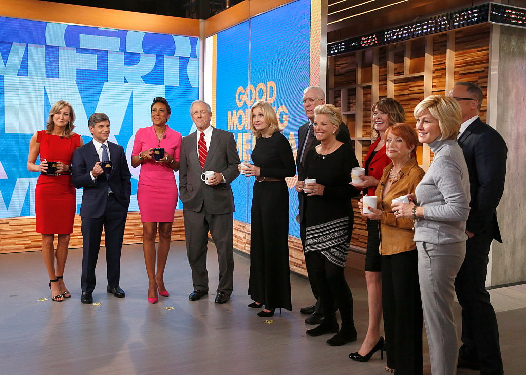 (far right) McRee and Stelter attending the 40th anniversary celebration for 'Good Morning America'