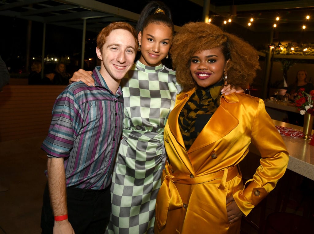 Larry Saperstein, Sofia Wylie, and Dara Renee of Disney+'s "High School Musical: The Musical: The Series"