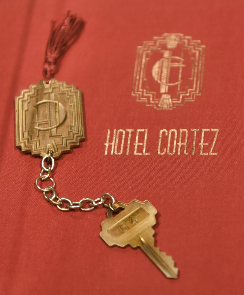 Hotel Cortez keys at the "American Horror Story: The Style Of Scare"