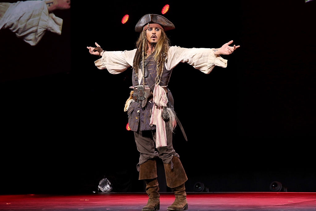 Actor Johnny Depp, dressed as Captain Jack Sparrow, of 'Pirates of the Carribean: Dead Man's Chest'