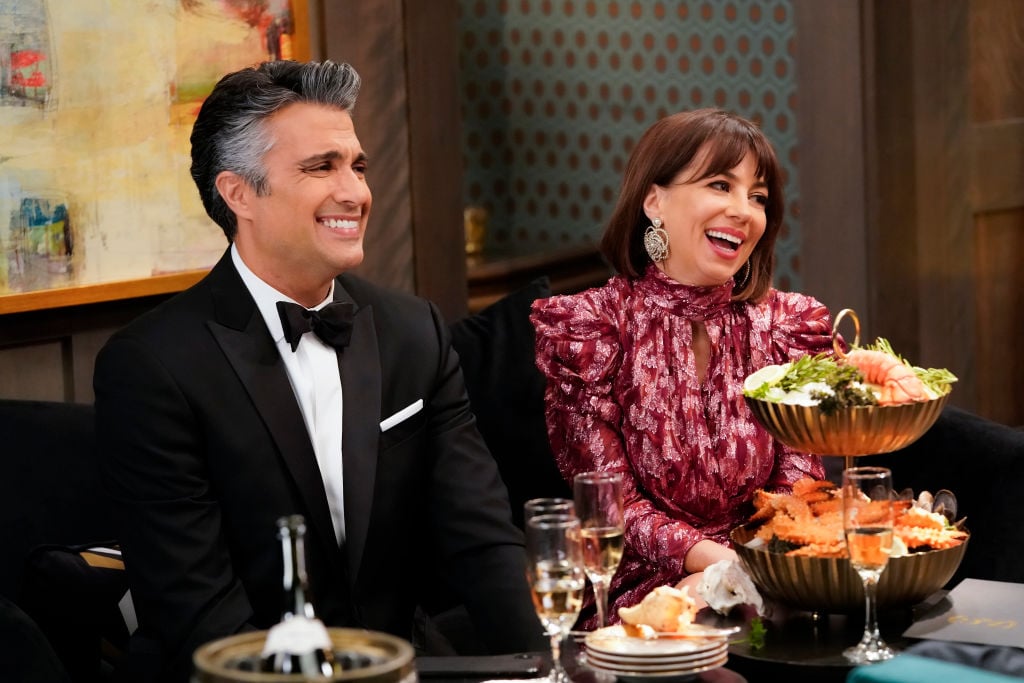 Jaime Camil and Natasha Leggero| Greg Gayne/CBS via Getty Images