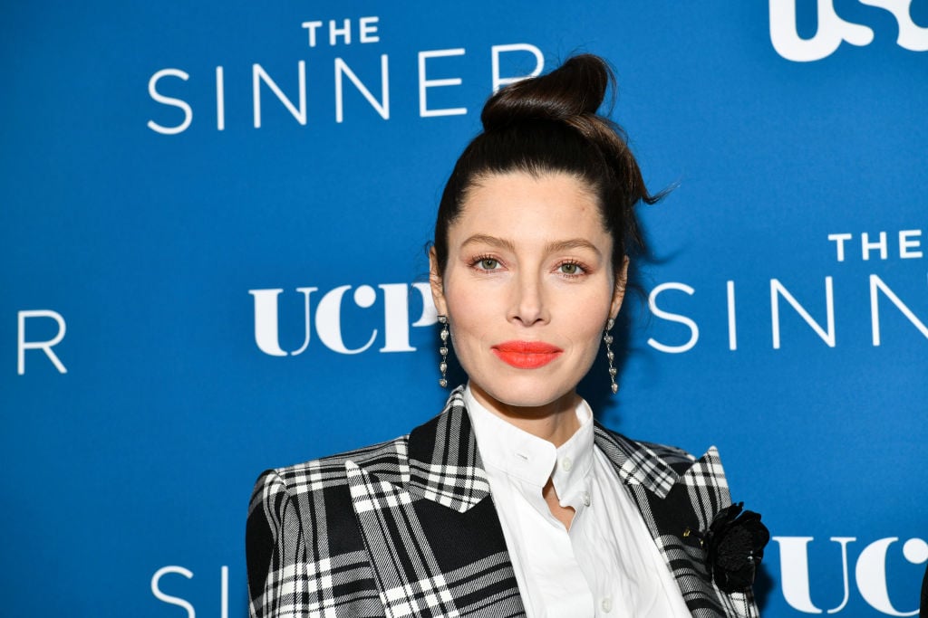 Jessica Biel on the red carpet at an event in February 2020 in West Hollywood, California
