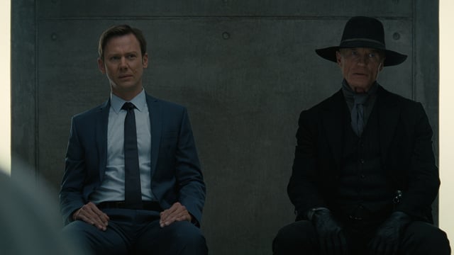 Jimmi Simpson and Ed Harris in 'Westworld'