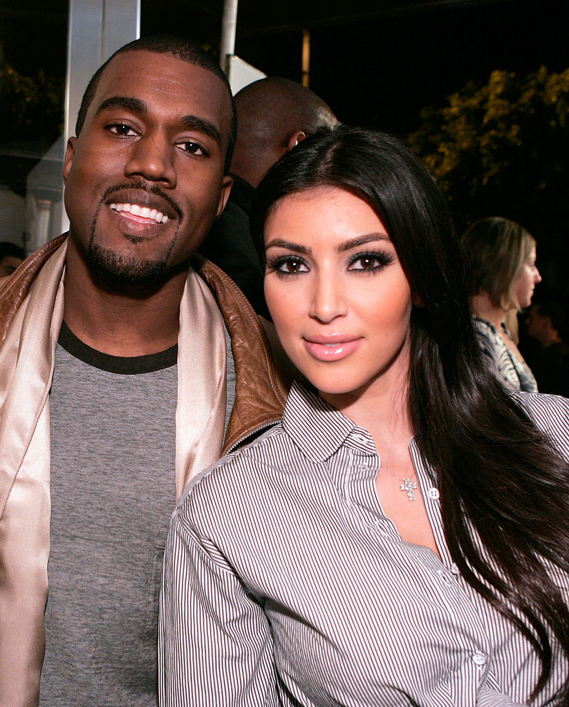 Kim Kardashian West and Kanye West in 2007