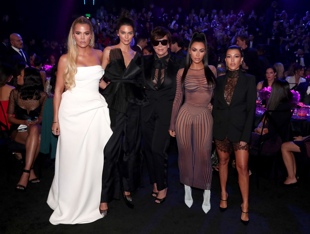 Khloe Kardashian, Kendall Jenner, Kris Jenner, Kim Kardashian, and Kourtney Kardashian during the 2018 E! People's Choice Awards