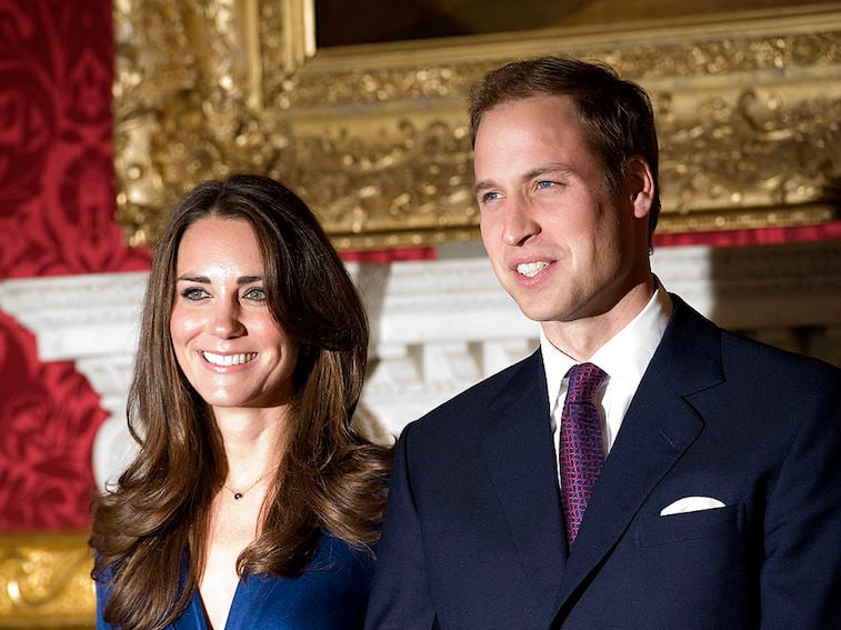 Prince William and Kate Middleton announce their engagement in 2010 