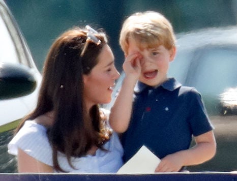 Kate Middleton and Prince George at a polo match