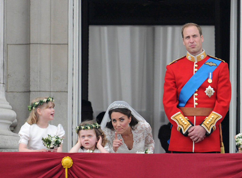 Kate Middleton and Prince William on Buckingham Palace balcony at their royal wedding