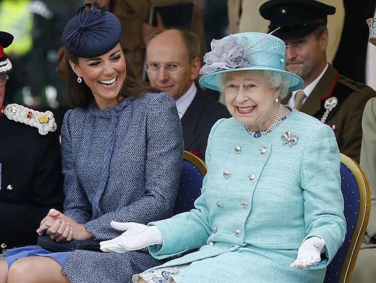 Queen Elizabeth and Kate Middleton