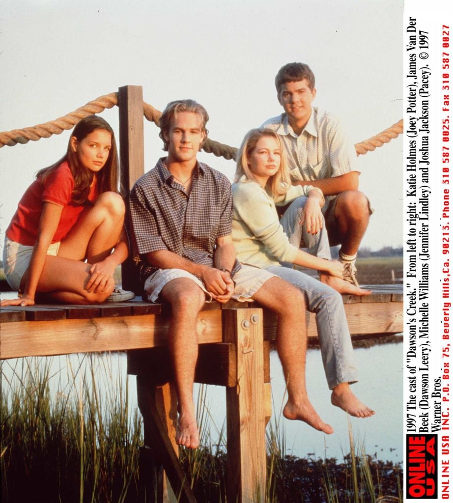 Dawson's Creek characters Katie Holmes, James Van Der Beek, Michelle Williams, and Joshua Jackson