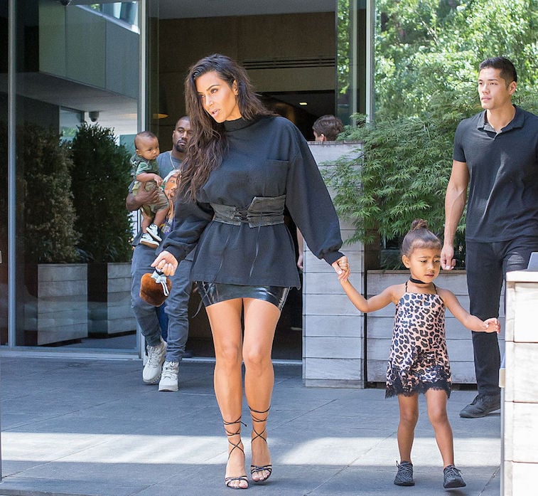 Kim Kardashian West with North West