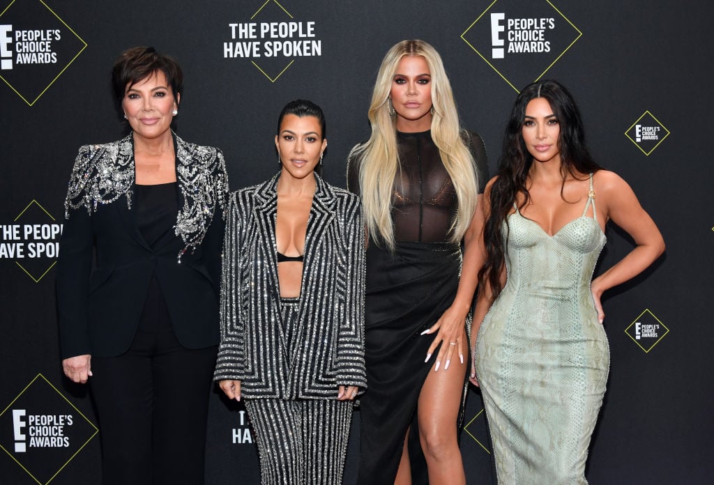 Kris Jenner, Kourtney Kardashian, Khloé Kardashian, and Kim Kardashian West arrive to the 2019 E! People's Choice Awards