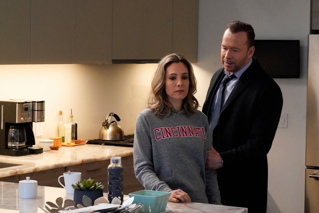 Leigh Ann Larkin as Megan Carson and Donnie Wahlberg as Danny Reagan on Blue Bloods | John Paul Filo/CBS via Getty Images