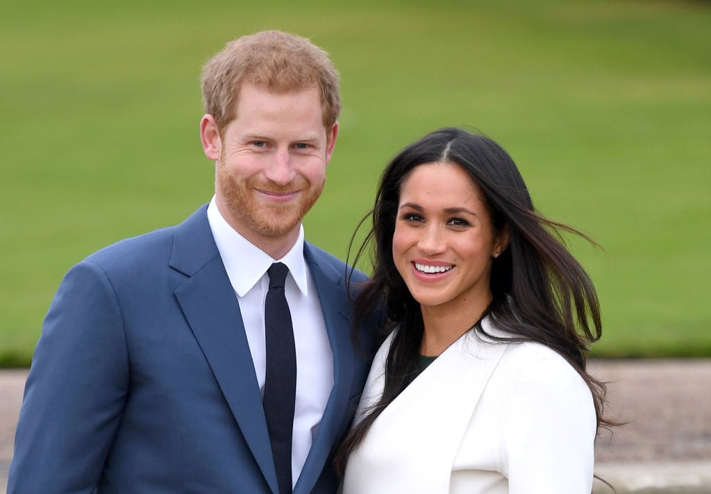 Meghan Markle and Prince Harry attend a photocall after their engagement announcement