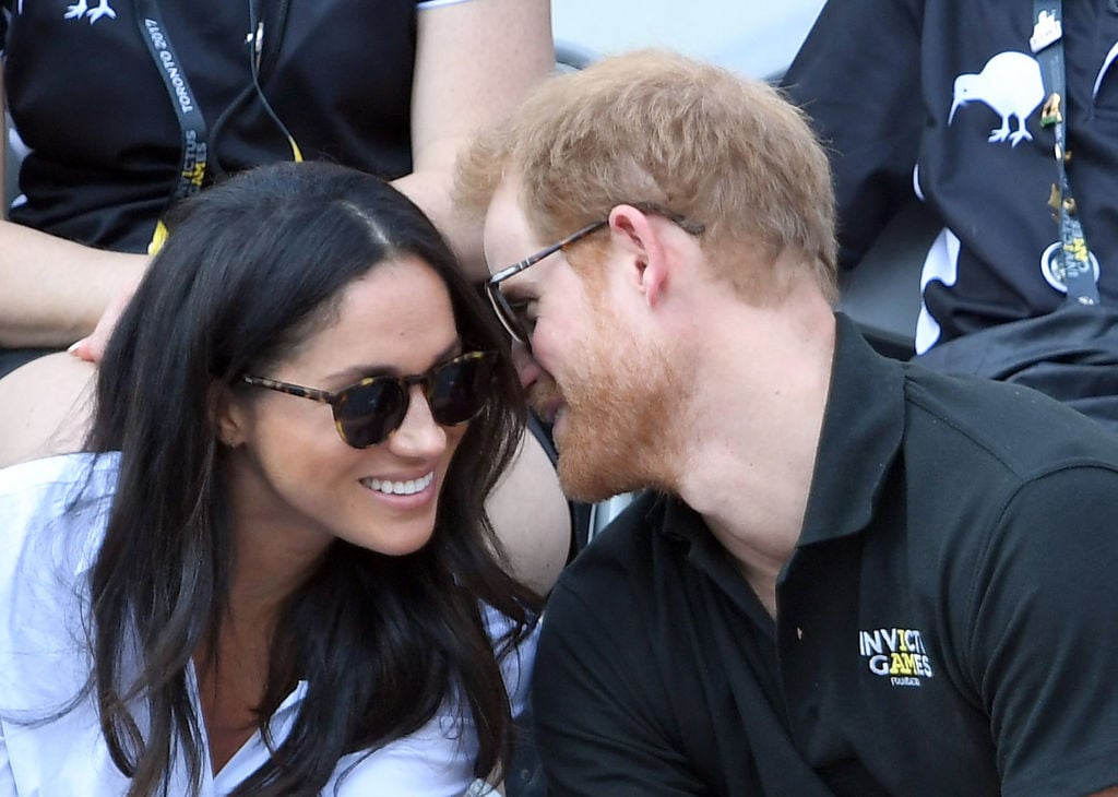 Meghan Markle and Prince Harry at a wheelchair tennis match, 2017 Invictus Games