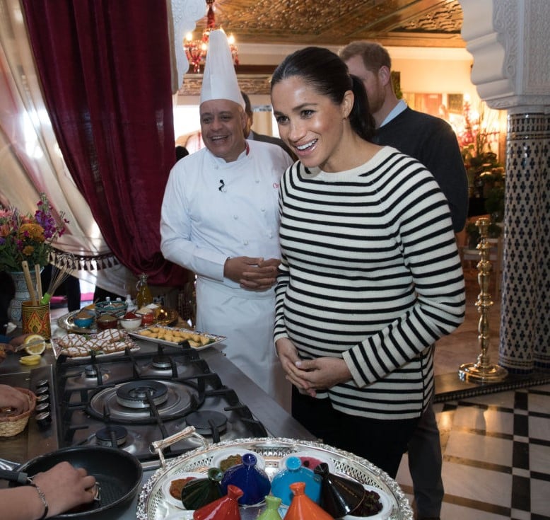 Meghan Markle at cooking demonstration with Chef Moha Fedal