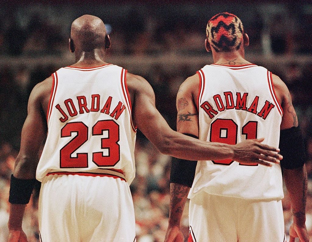 Michael Jordan and Dennis Rodman