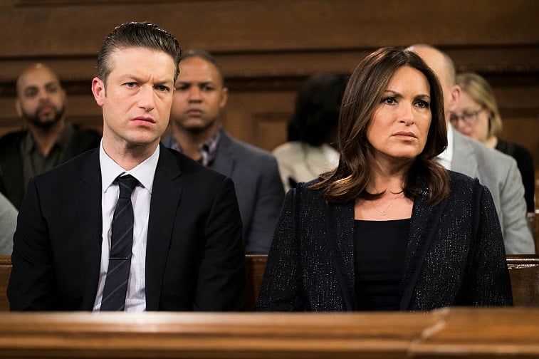 Peter Scanavino and Mariska Hargitay