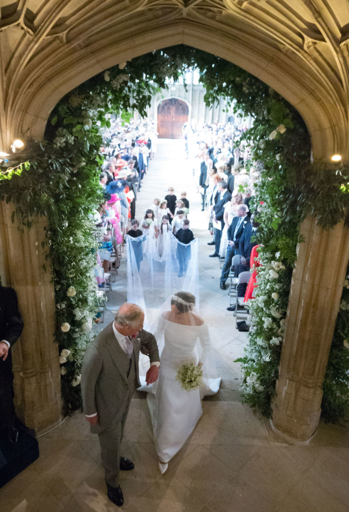 Prince Charles walking Meghan Markle down the aisle