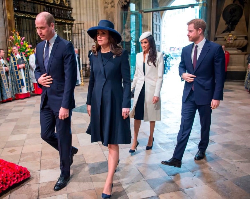 Prince William, Kate Middleton, Meghan Markle, and Prince Harry