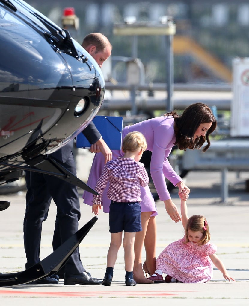 Princess Charlotte, Kate Middleton, Prince George, and Prince William