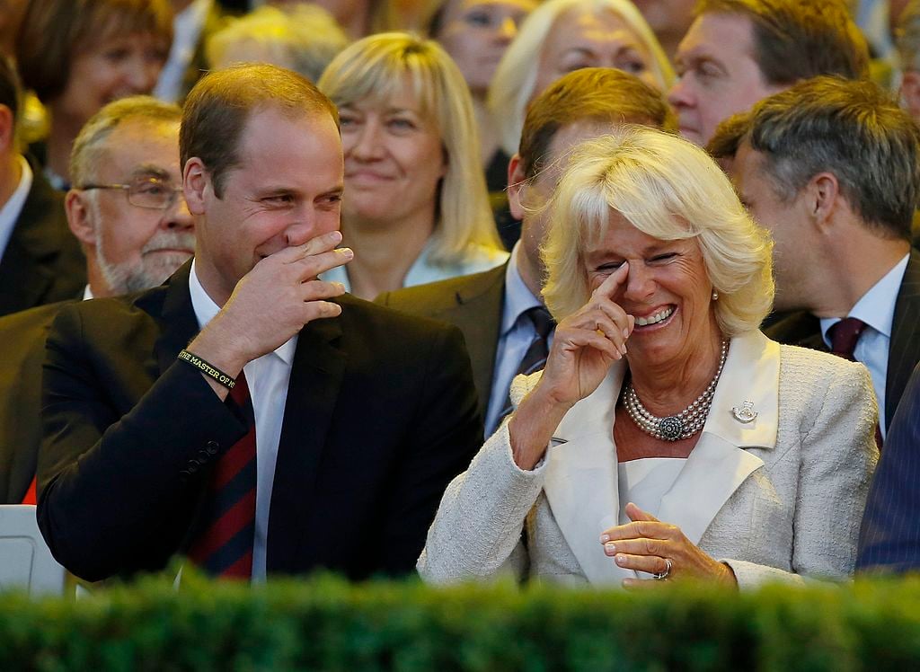 Prince William and Camilla Parker Bowles laugh at the opening ceremony of the Invictus Games on Sept. 10, 2014