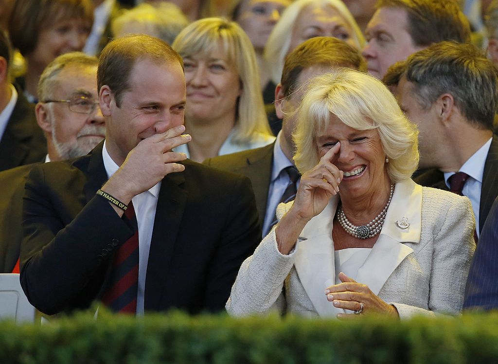 Prince William and Camilla Parker Bowles laugh at the opening ceremony of the Invictus Games on Sept. 10, 2014