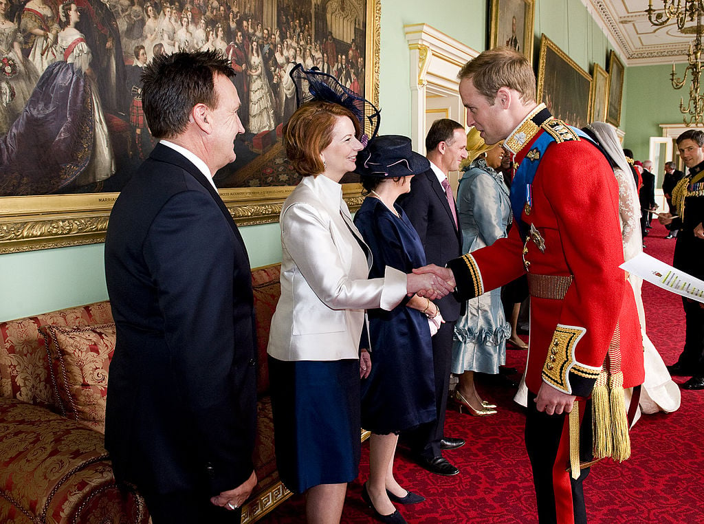 Prince William meets Prime Minister of Australia at 2011 royal wedding