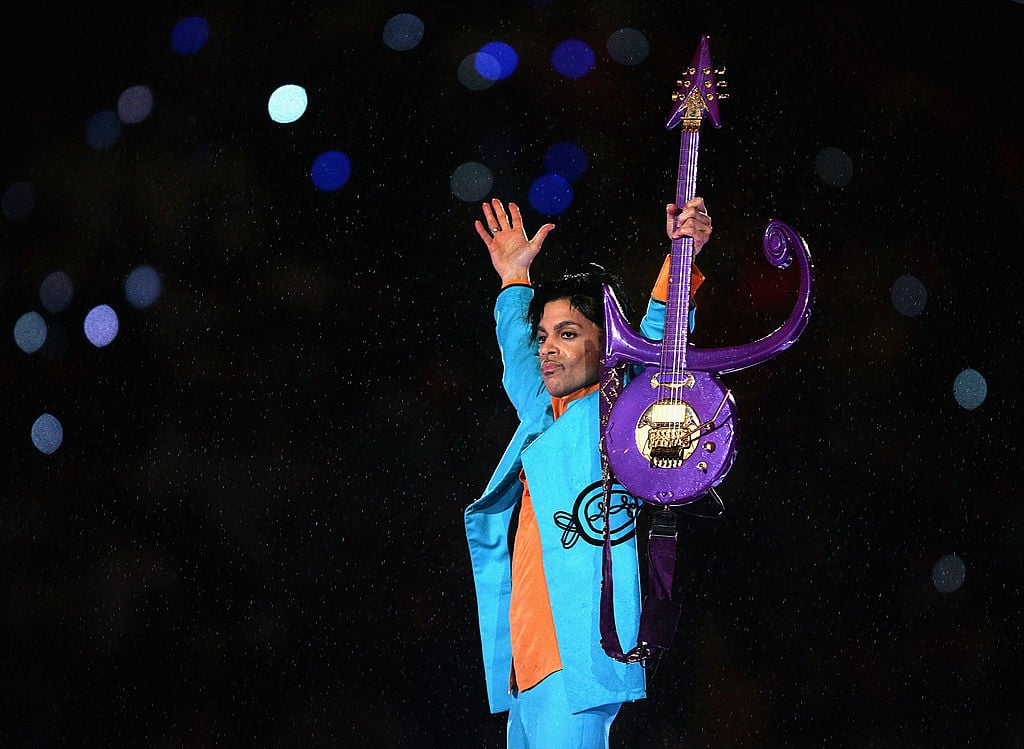 Prince performing at the 2007 Super Bowl in Miami Gardens, Florida