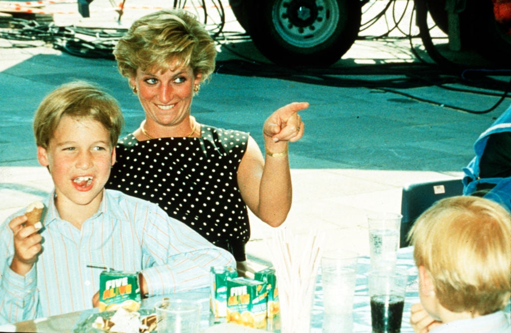 Prince William and Princess Diana, 1991