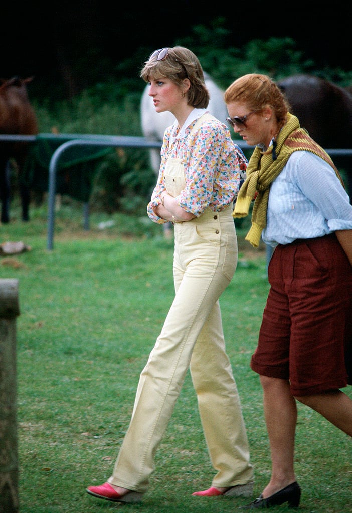 Princess Diana and Sarah Ferguson at a polo match