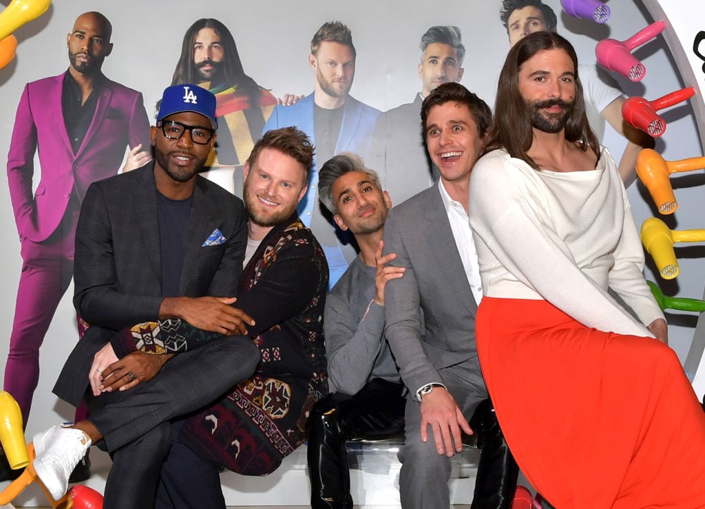 Karamo Brown, Bobby Berk, Tan France, Antoni Porowski, and Jonathan Van Ness attend the Netflix FYSEE "Queer Eye" panel 