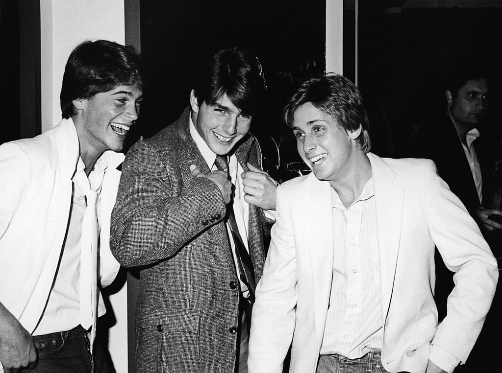 Rob Lowe, Tom Cruise, and Emilio Estevez at the premiere screening of the TV movie, 'In The Custody of Strangers'