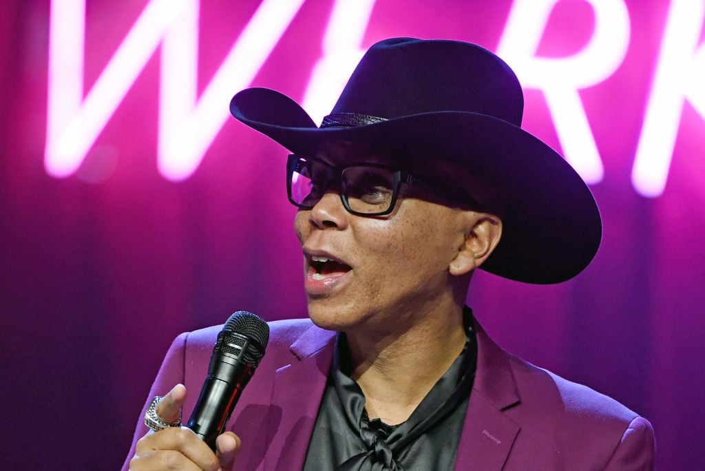 Director RuPaul speaks onstage during a news conference for the world premiere of 'RuPaul's Drag Race Live!'