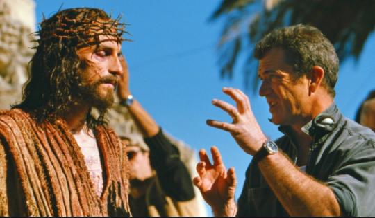 Jim Caviezel and Mel Gibson on the set of 'The Passion of the Christ'