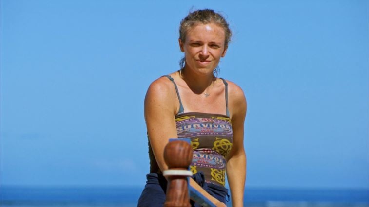 Sophie Clarke playing in the Immunity Challenge on Episode 11 of 'Survivor: Winners at War'