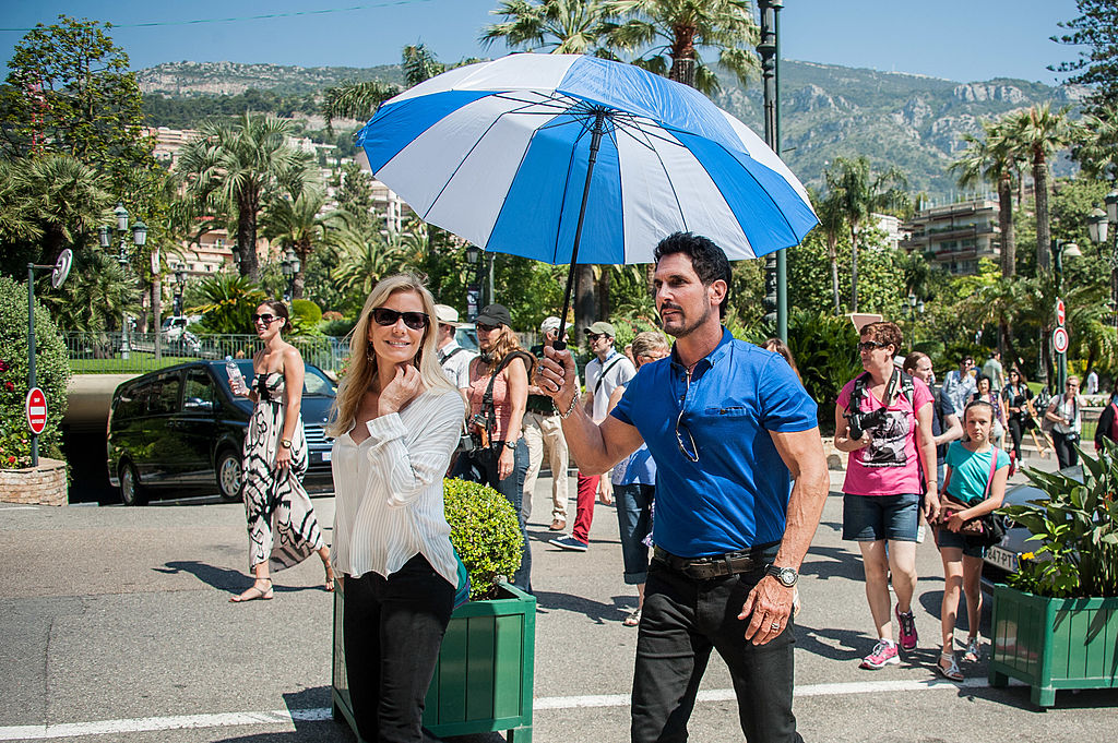 Don Diamont and Katherine Kelly Lang on set of 'Bold and the Beautiful'
