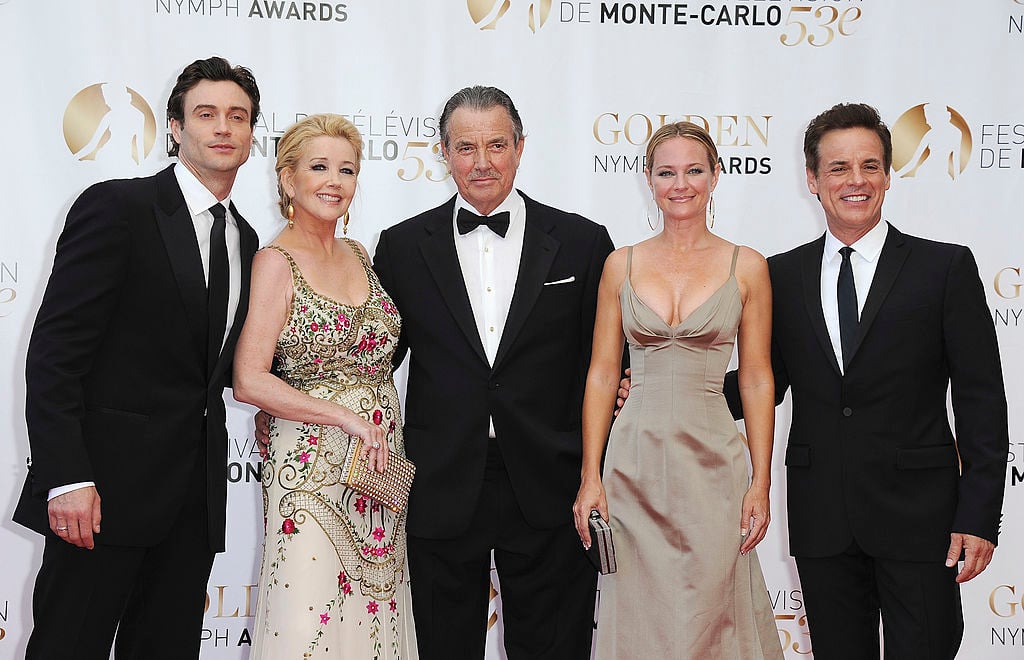 The Young and the Restless Cast Members: Daniel Goddard, Melody Thomas Scott, Eric Braeden, Sharon Case and Christian Leblanc