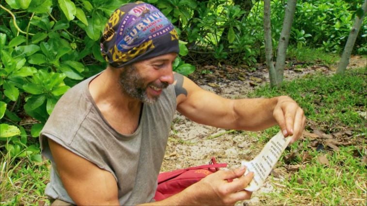 Tony Vlachos on 'Survivor: Winners at War' with his extortion note