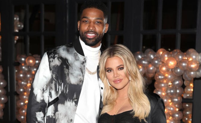 Tristan Thompson and Khloé Kardashian at an event in 2018