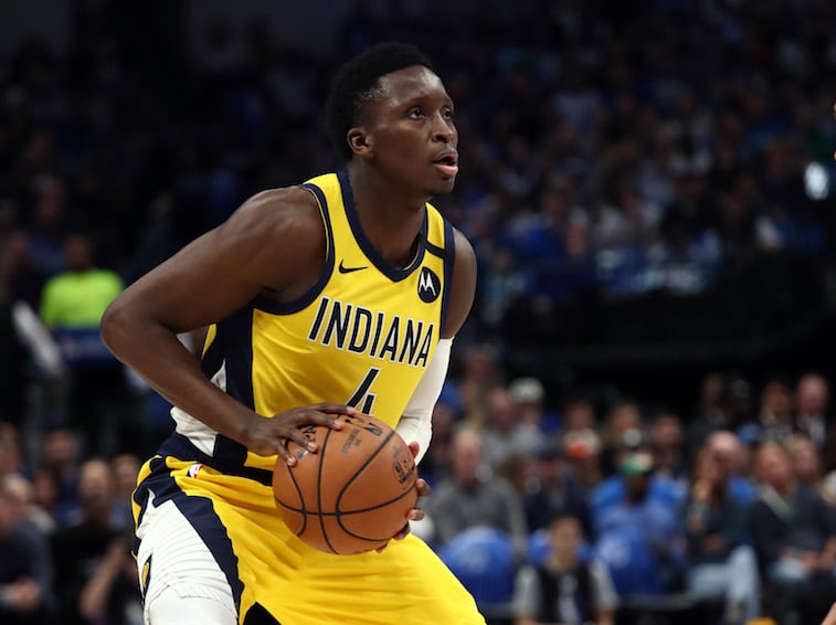 Victor Oladipo plays basketball