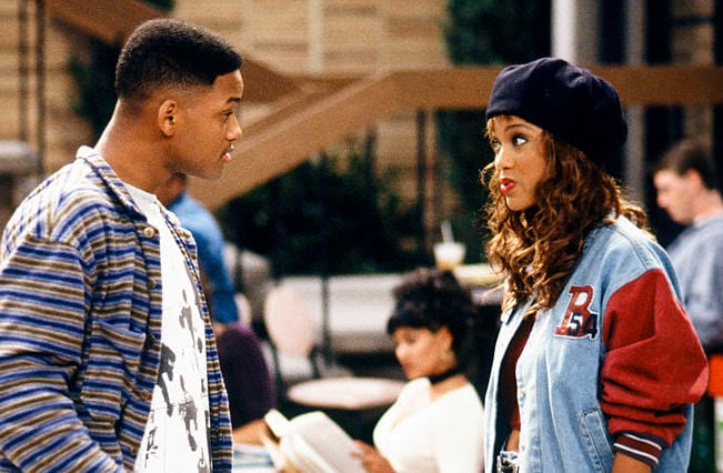 Will Smith as William 'Will' Smith and Tyra Banks as Jackie Ames on 'The Fresh Prince of Bel-Air'