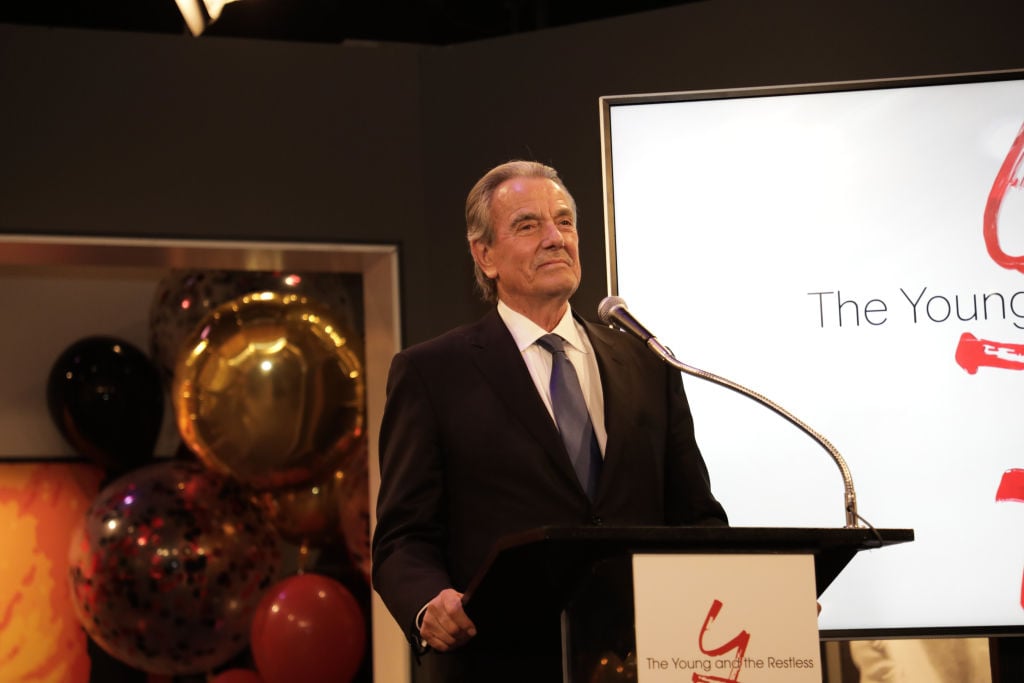 Eric Braeden at a podium