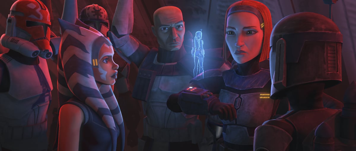Ahsoka, Bo-Katan, Rex, and the rest of the 332nd Legion of Clone Troopers in 'Star Wars: The Clone Wars.'