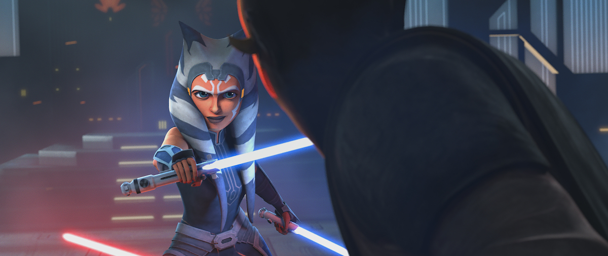 Ahsoka fights Maul, 'Star Wars: The Clone Wars.' 