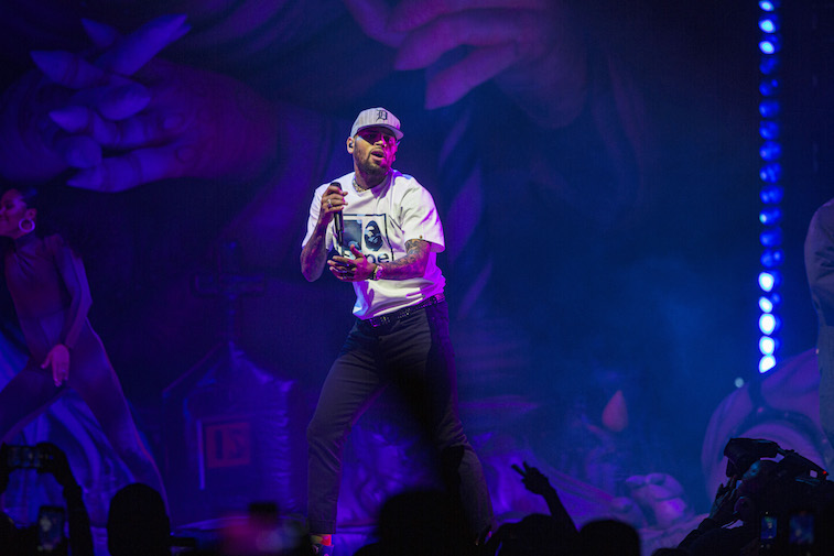Chris Brown performs onstage