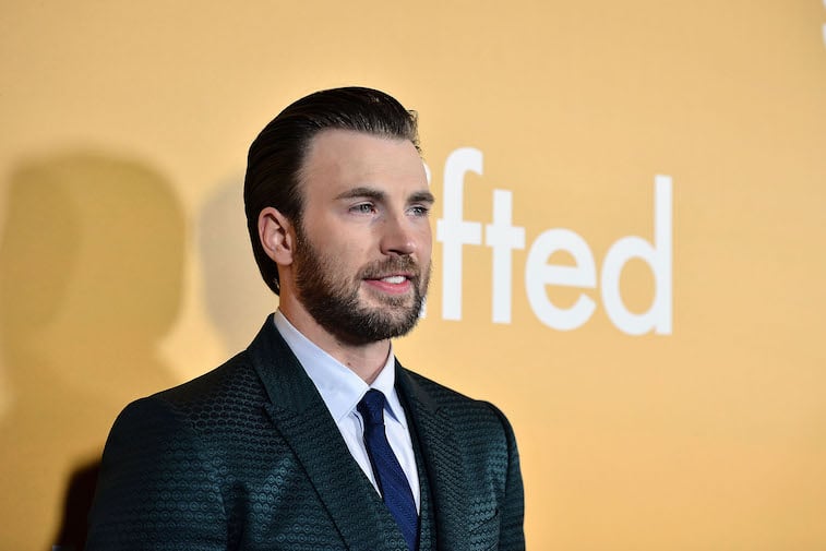 Chris Evans on the red carpet