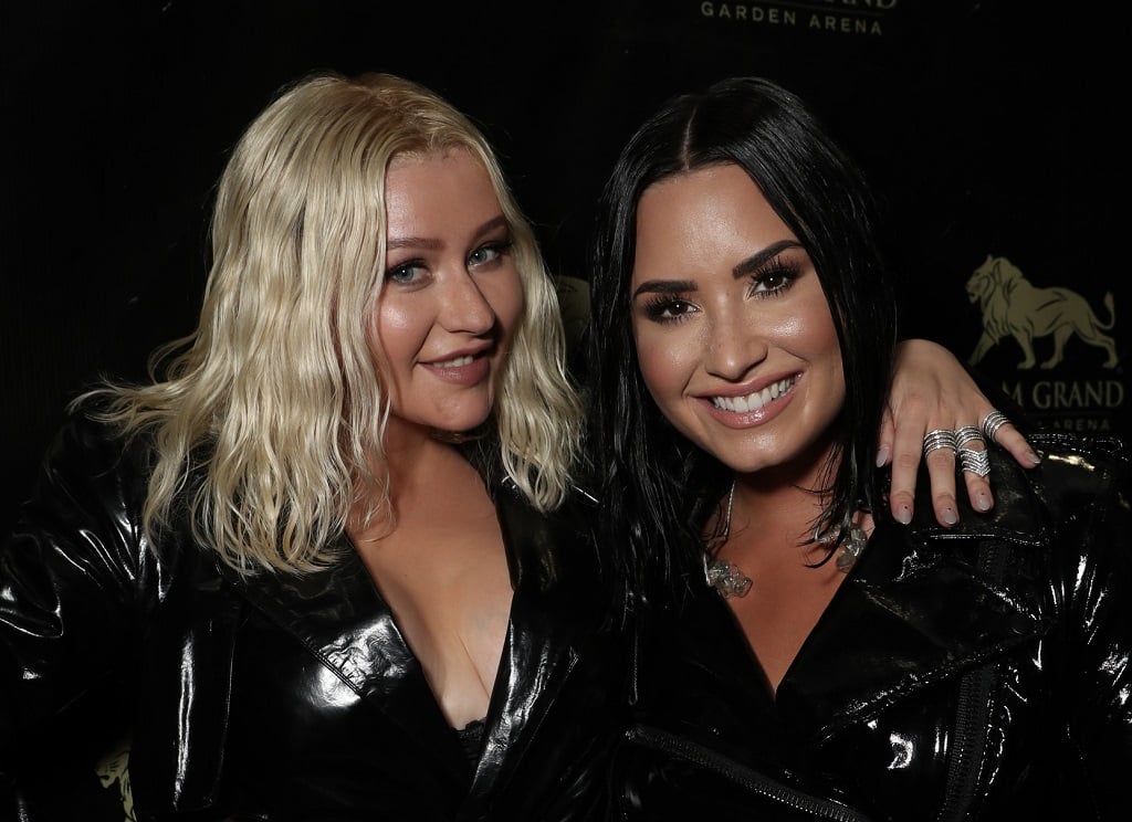 Christina Aguilera and Demi Lovato at the 2018 Billboard Music Awards