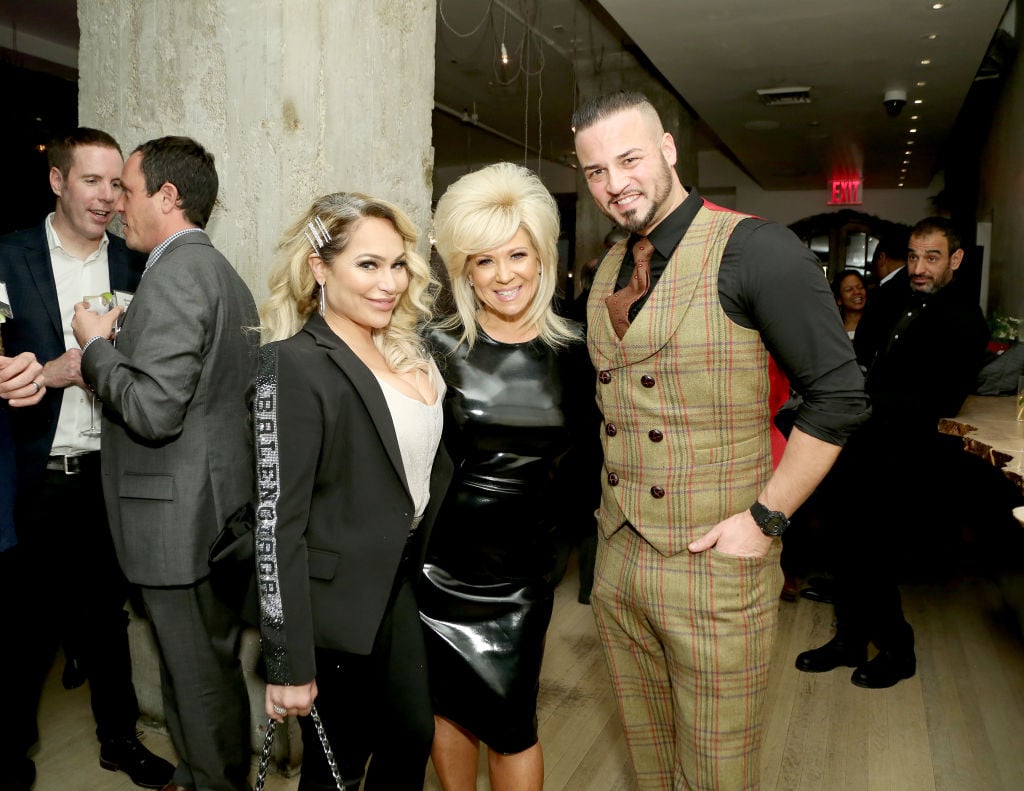 Darcey Silva of 90 Day Fiancé poses with Theresa Caputo and Justin Fornal