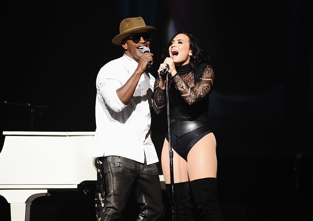 Jamie Foxx and Demi Lovato perform on July 8, 2016 in New York City 